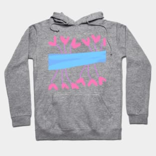 Pink blue watercolor abstract art Hoodie